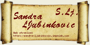 Sandra LJubinković vizit kartica